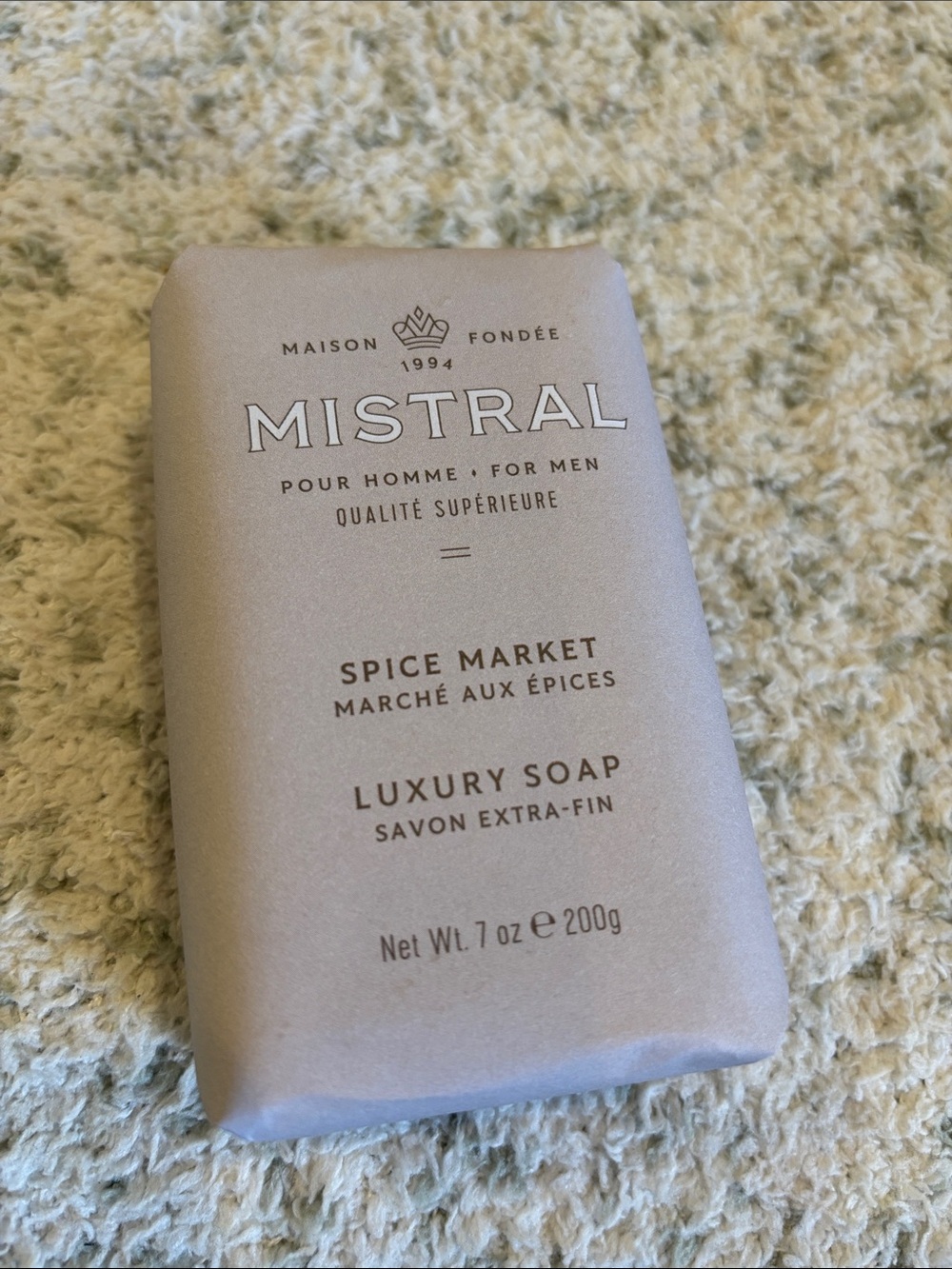 Mistral Scented Spice Market Luxury Soap  for Men NWT large 7 oz Bar France